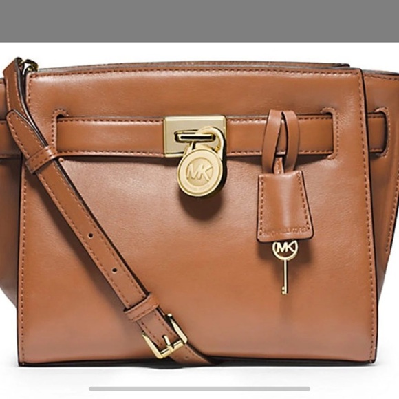 MICHAEL KORS Women's HAMILTON Small Travel Messenger, Crossbody BAG Suntan - Picture 3 of 13